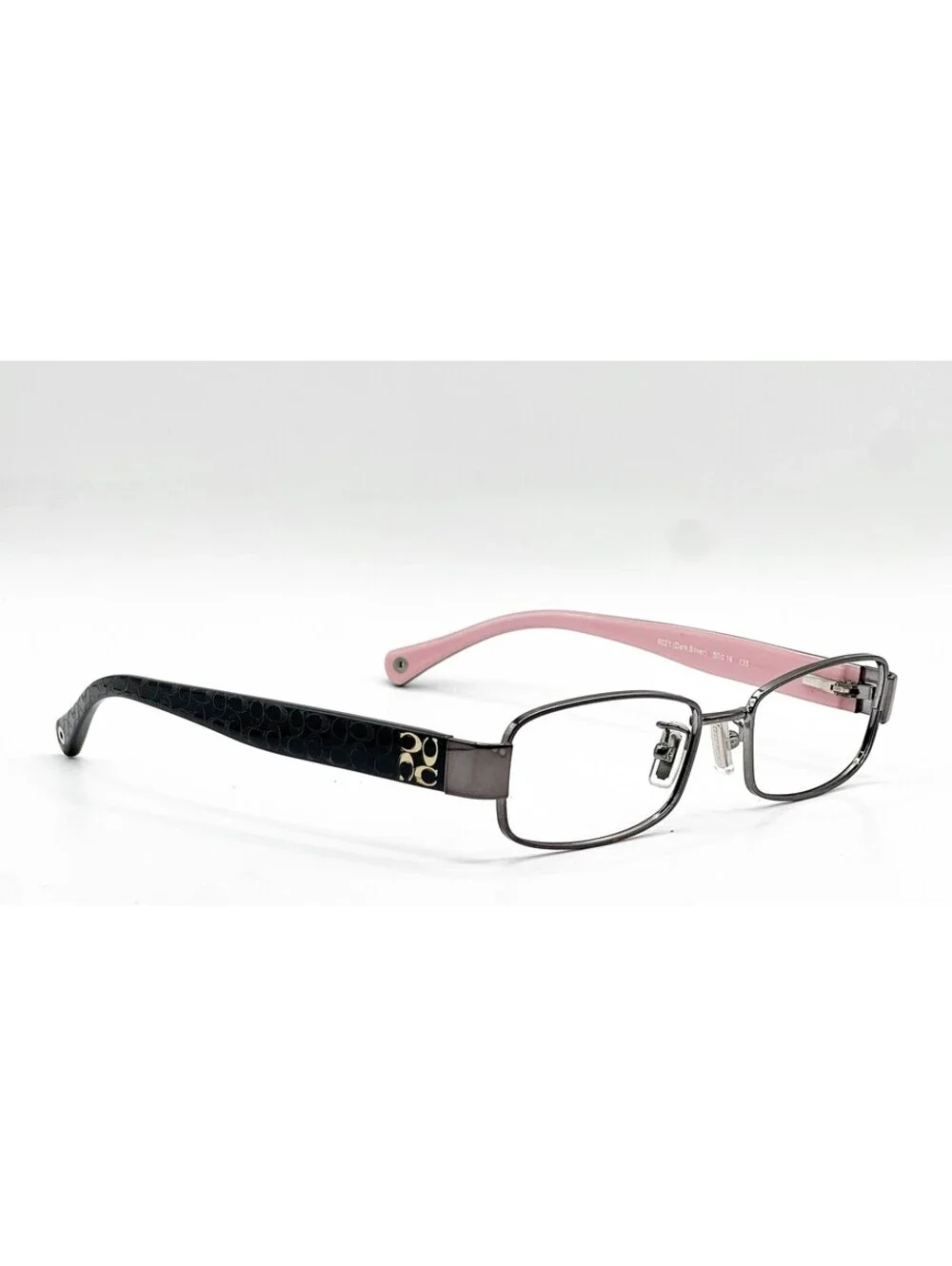 Coach HC 5001 9021 Dark Silver Rectangle Authentic Eyeglass Frames 50-16-135